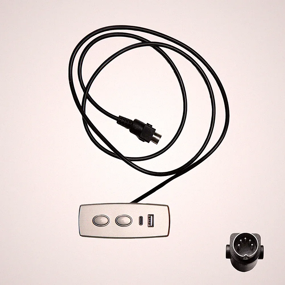 2 Button 5 Pin Switch with USB A and C Ports for Power Recliner Sofa Lift Chairs
