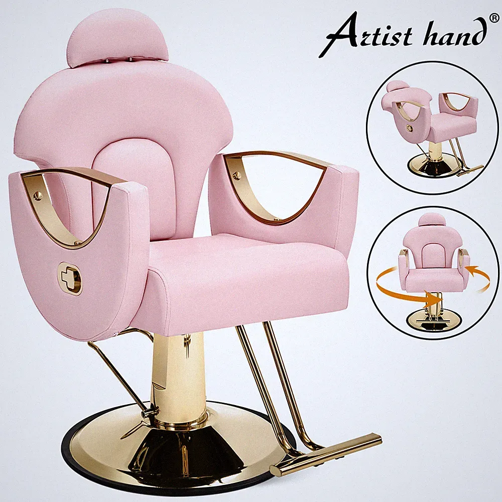 Artist hand Recline Barber Chairs All Purpose Hydraulic Beauty Salon Spa Styling