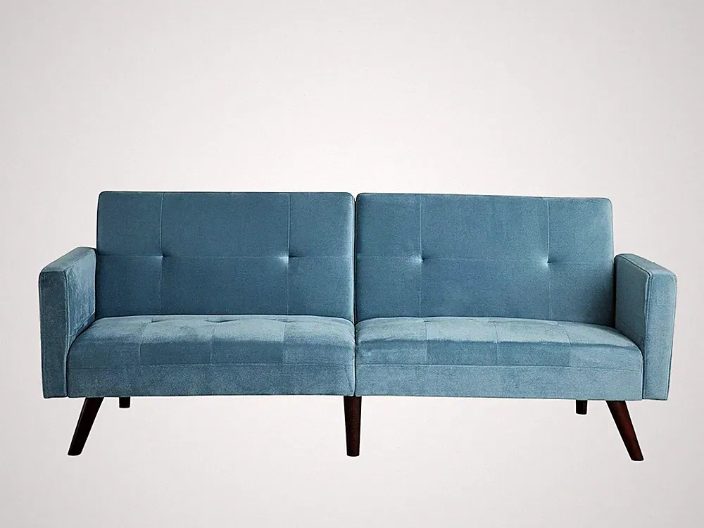 Hasano 79" Sleeper Sofa Bed - Reclining Convertible to Full Bed - Tufted Linen U