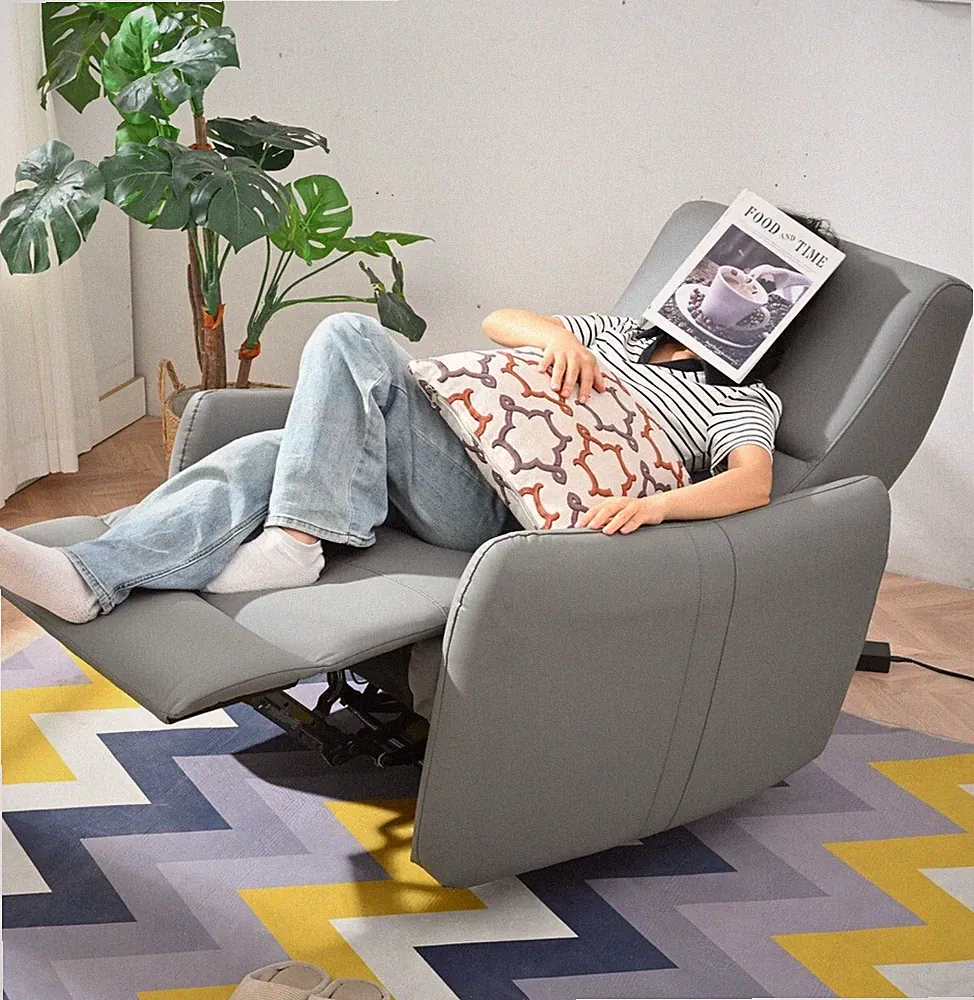 Oversized Power Wall Hugger Recliner Chair Reclining Sofa PU Leather w/ USB Port