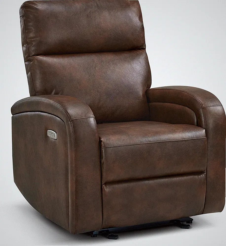 Power Wall Hugger Recliner Chair with USB Ports - Dark Brown