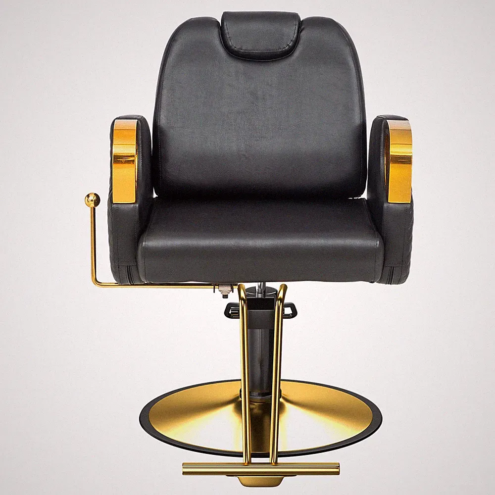 Reclining Salon Chair with Heavy Duty Metal Base and High Density Sponge for Spa