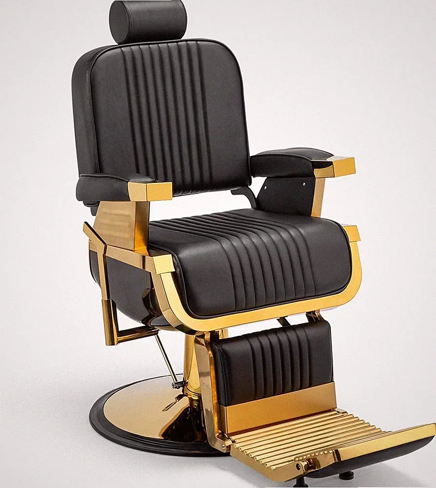 Salon Reclining Hydraulic Barber Chair with Footrest & Headrest & 360° Swivel